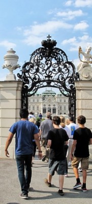 Entering Belvedere Palace - L