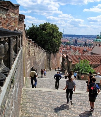 Running to oldtown Prague